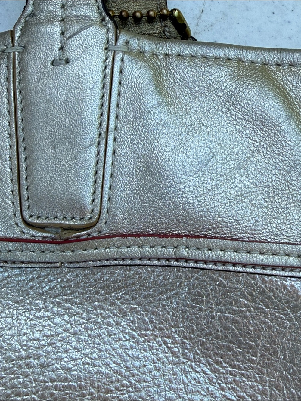Coach Audrey Gold Perforated Leather Tote Shoulder Bag, No. 17041 - Picture 16 of 16
